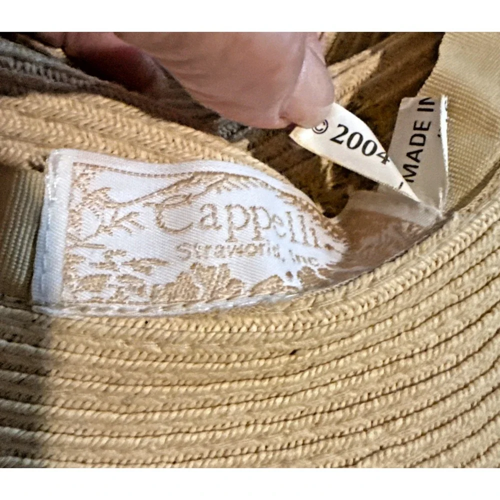 VTG Cappelli Straworld Tan Woven Straw Jeweled Bugs Insects & Floral Waist Bag